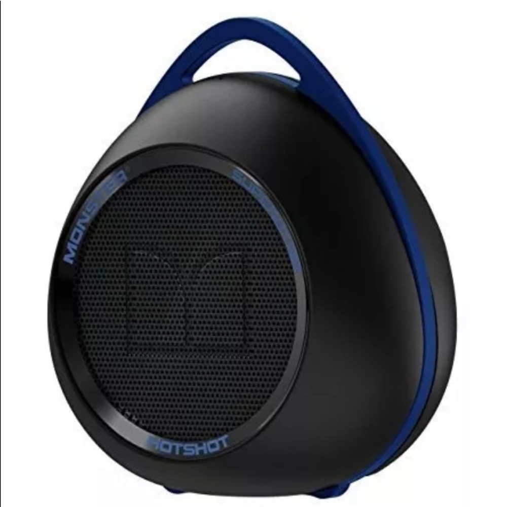 Monster SuperStar HotShot Portable Bluetooth Speaker, Black/Neon Blue